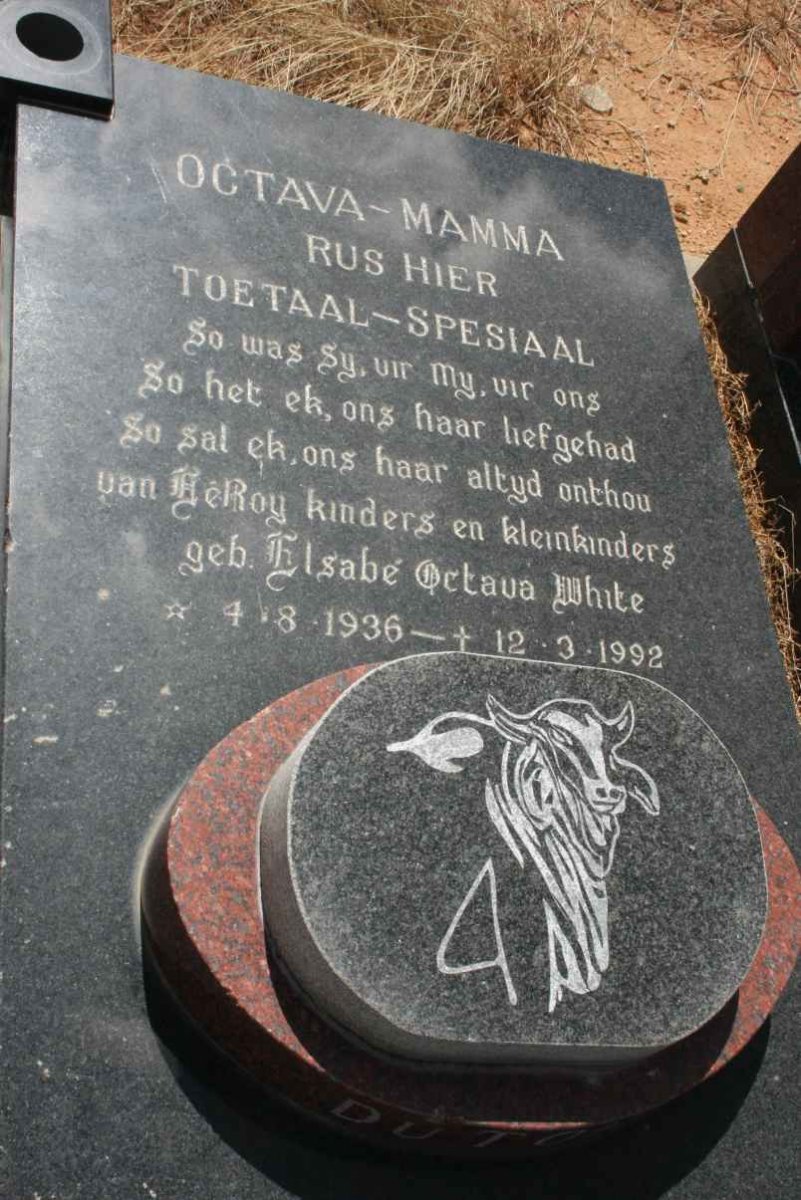 TOIT Elsabé Octava nee WHITE, du 1936-1992