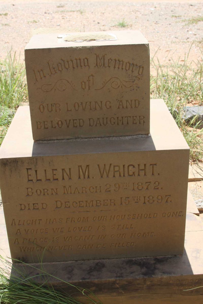 WRIGHT Ellen M. 1872-1897