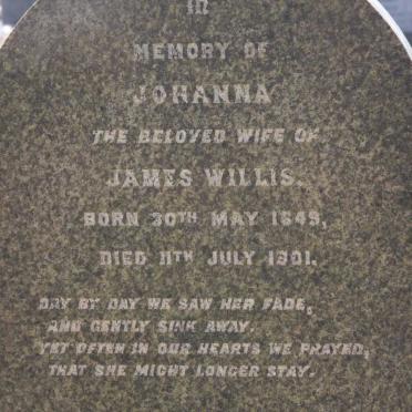 WILLIS Johanna 1849-1901