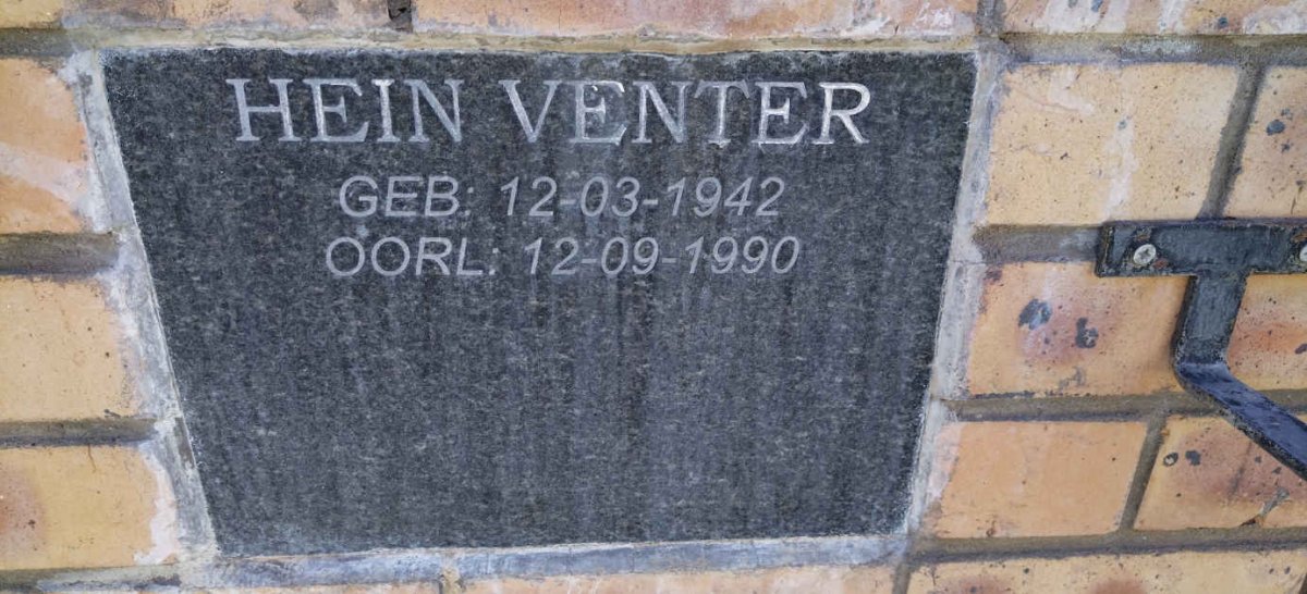 VENTER Hein 1942-1990