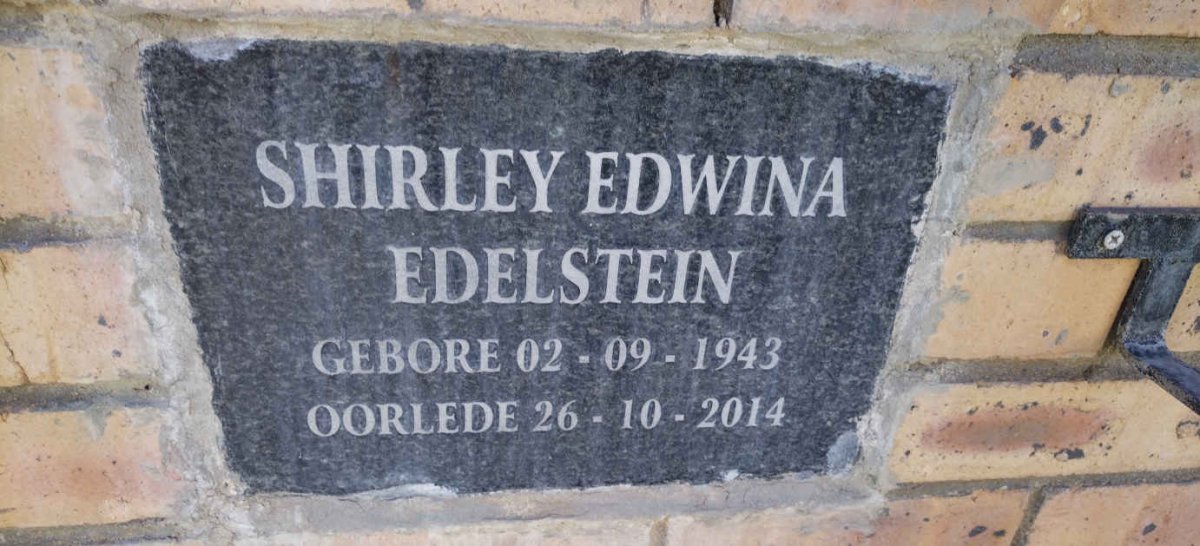 EDELSTEIN Shirley Edwina 1943-2014