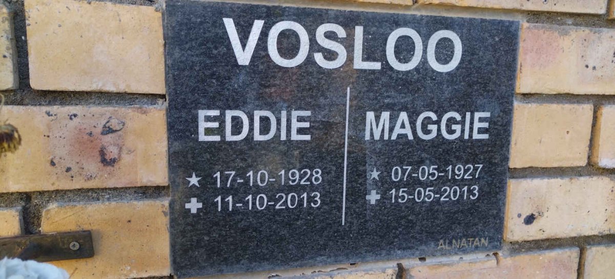 VOSLOO Eddie 1928-2013 & Maggie 1927-2013