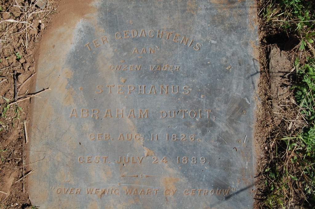 TOIT Stephanus Abraham, du 1826-1889