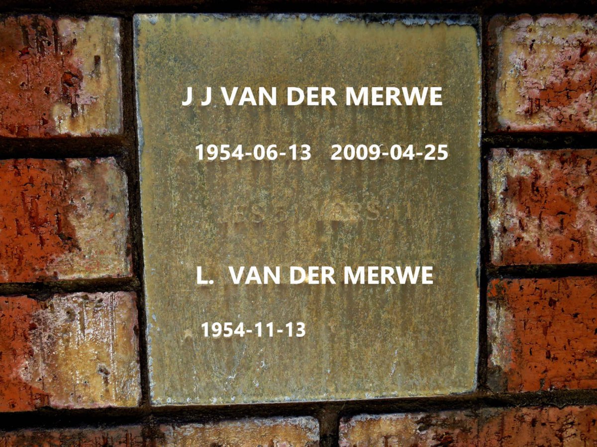 MERWE J. J., van der 1954-2009 & L. 1954- 