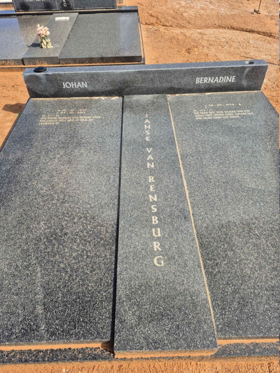 RENSBURG Johan, Janse van 1950-2012 & Bernadine 1956-_1