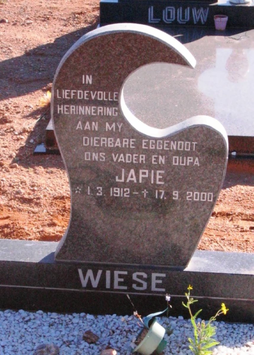 WIESE Japie 1912-2000