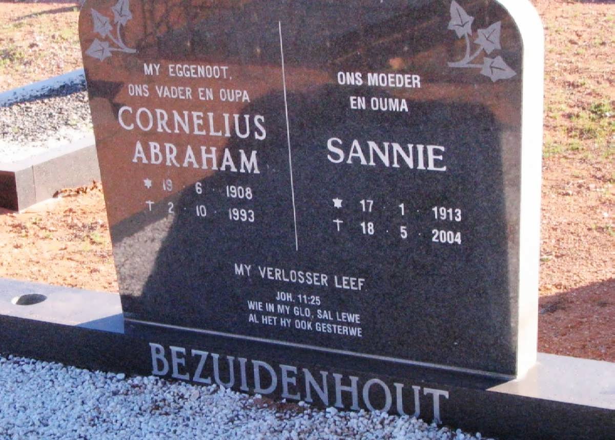 BEZUIDENHOUT Cornelis Abraham 1908-1993 &amp; Sannie 1913-2004