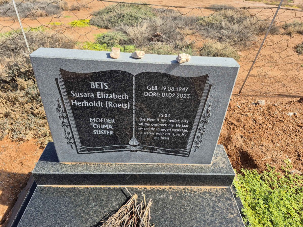HERHOLDT Susara Elizabeth nee ROETS 1947-2023