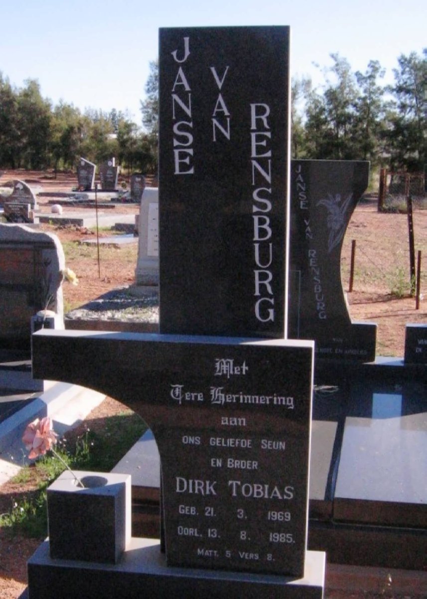 RENSBURG Dirk Tobias, Janse van 1969-1985
