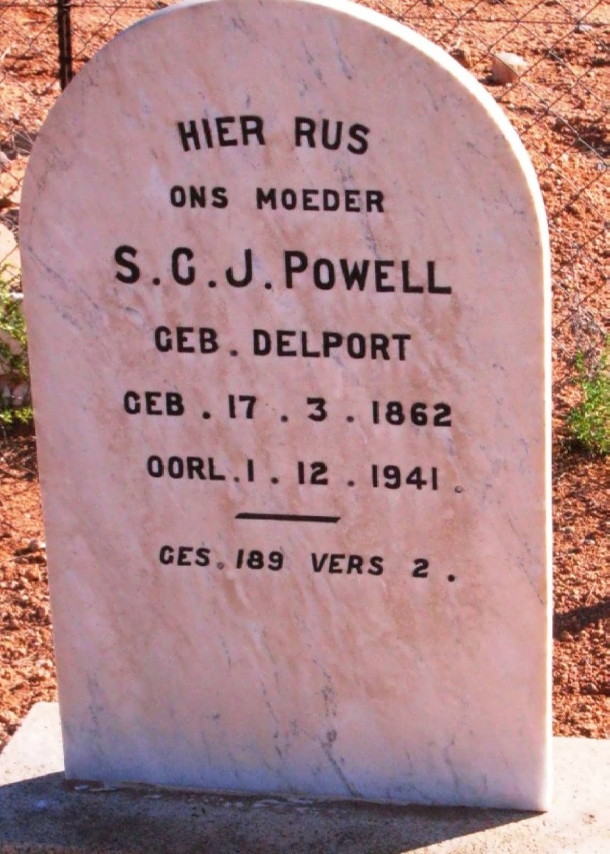 POWELL S.C.J. nee DELPORT 1862-1941