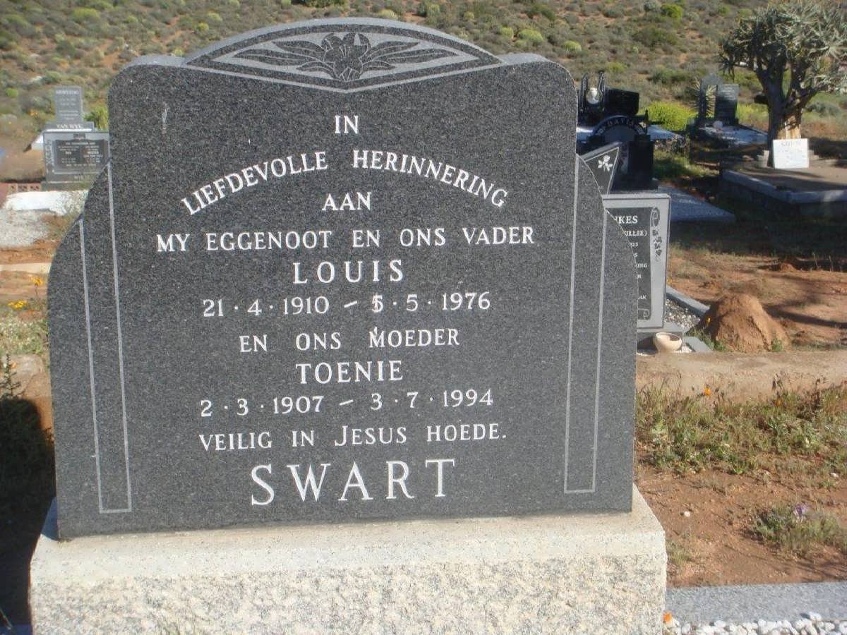 SWART Louis 1910-1976 &amp; Toenie 1907-1994