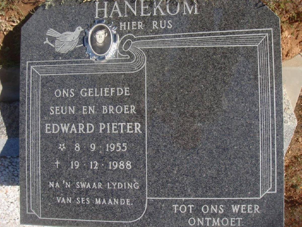 HANEKOM Edward Pieter 1955-1988