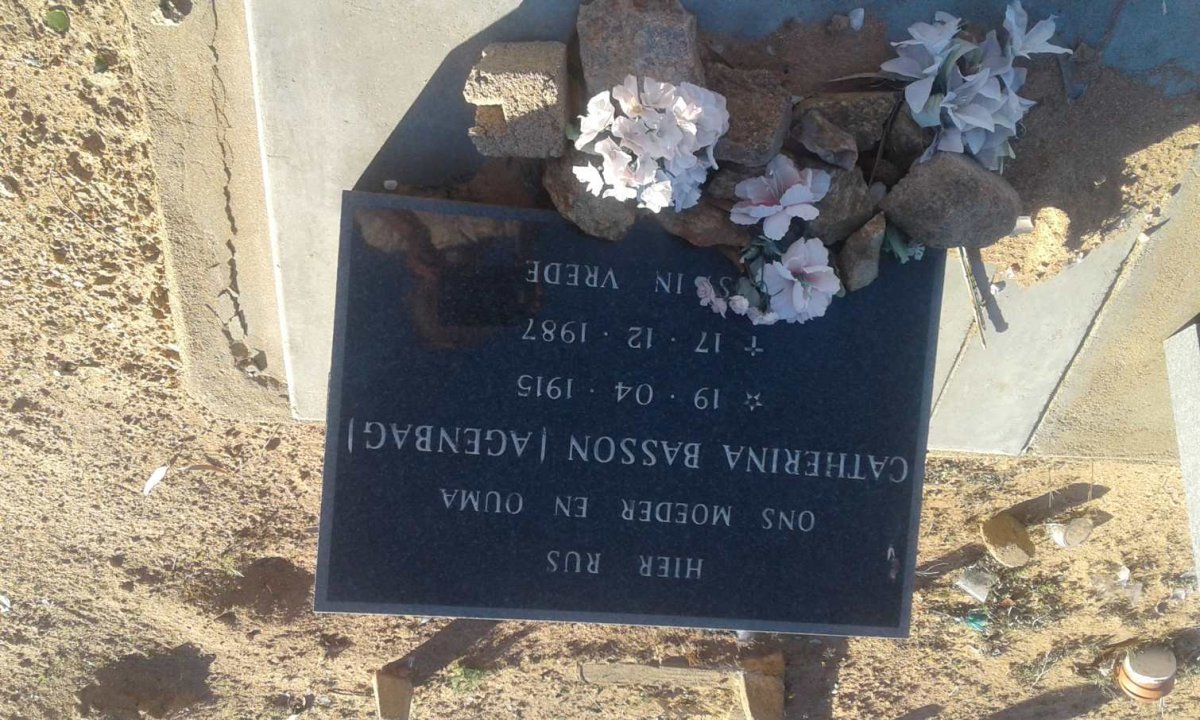 BASSON Catherina nee AGENBAG 1915-1987