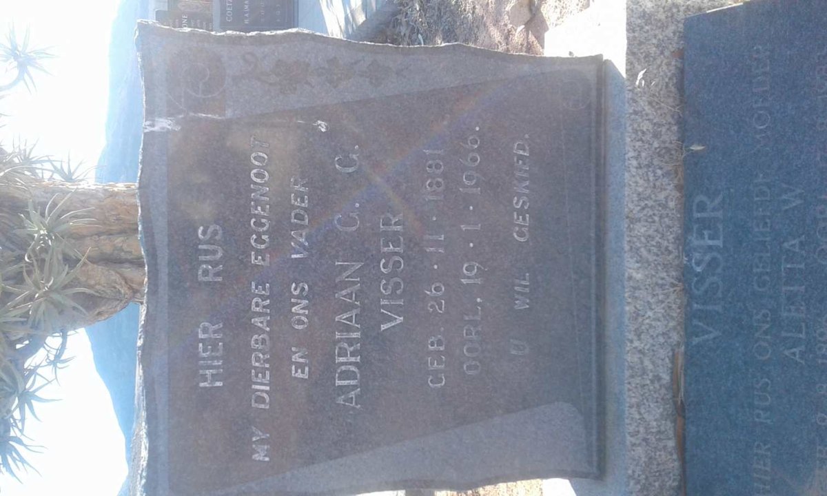 VISSER Adriaan G.G. 1881-1966