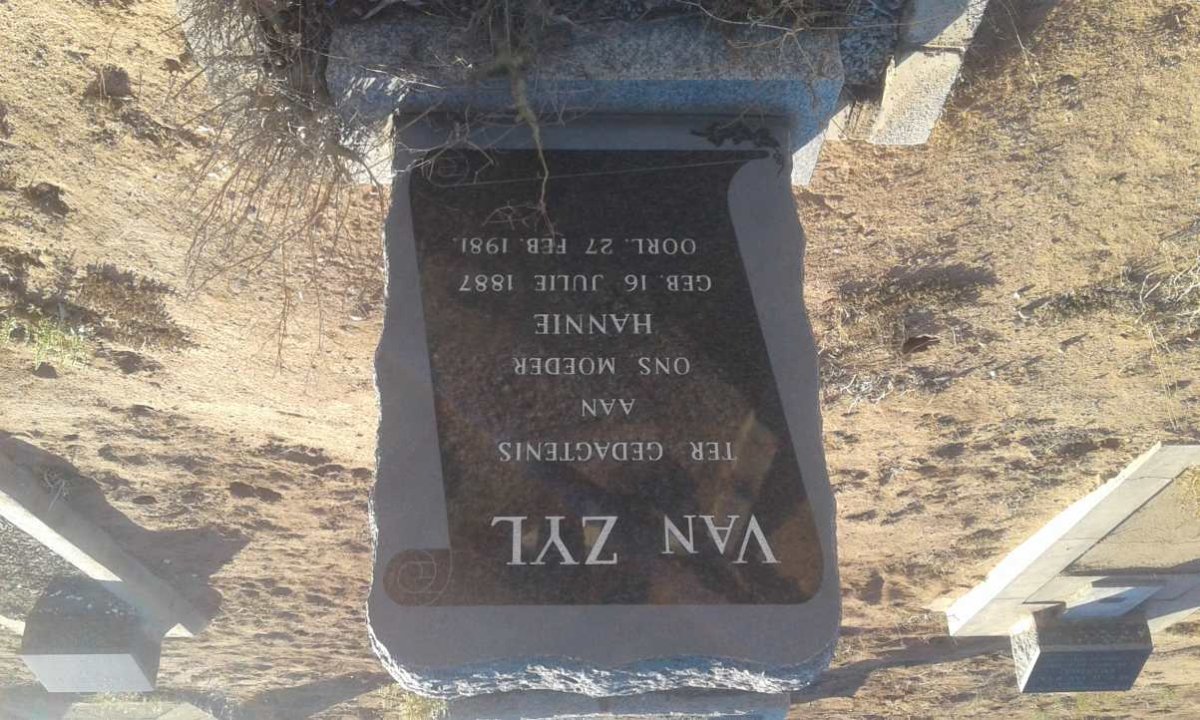 ZYL Hannie, van 1887-1981