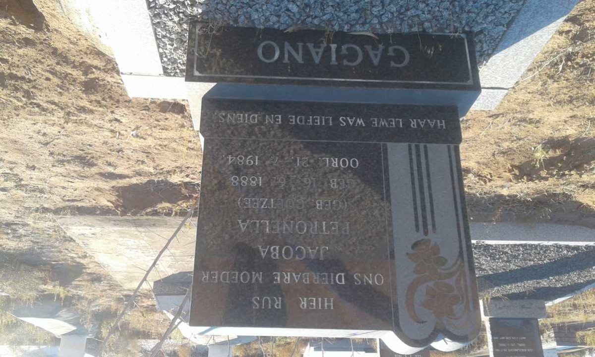 GAGIANO Jacoba Petronella nee COETZEE 1888-1984