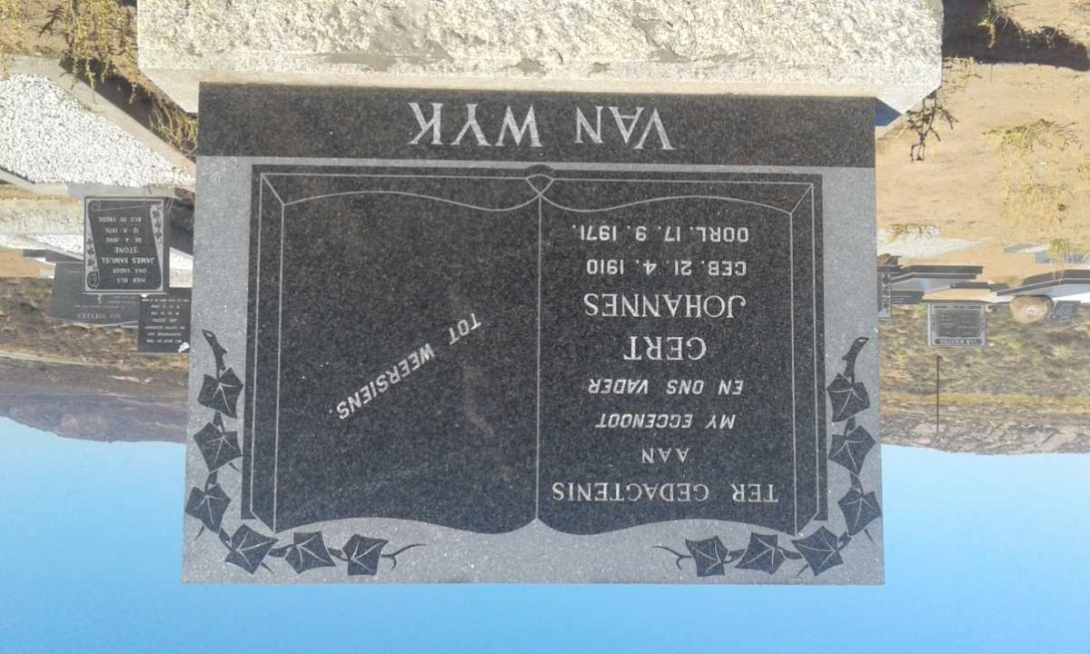 WYK Gert Johannes, van 1910-1971