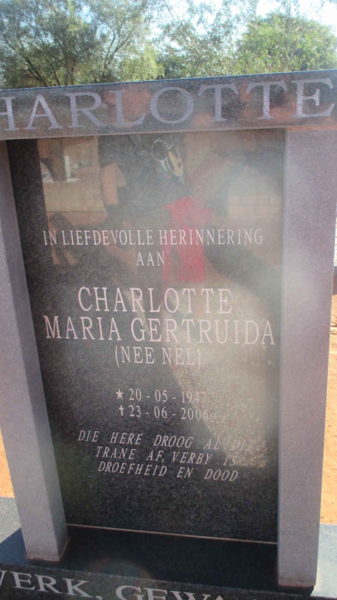 BOSHOFF Charlotte Maria Gertruida nee NEL 1947-2006