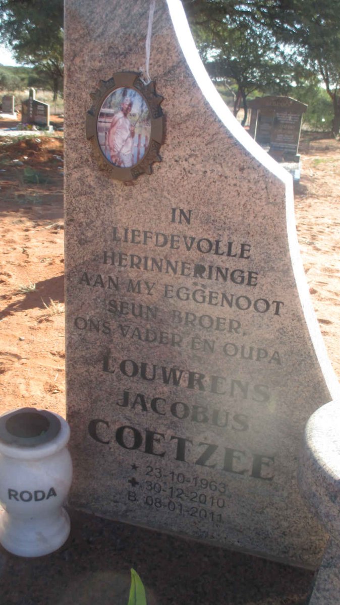 COETZEE Louwrens Jacobus 1963-2010