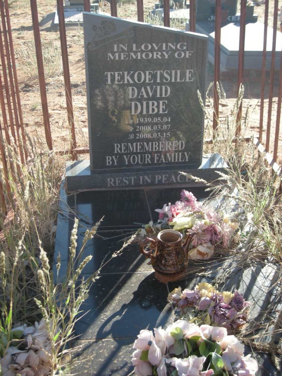 DIBE Tekoetsile David 1939-2008