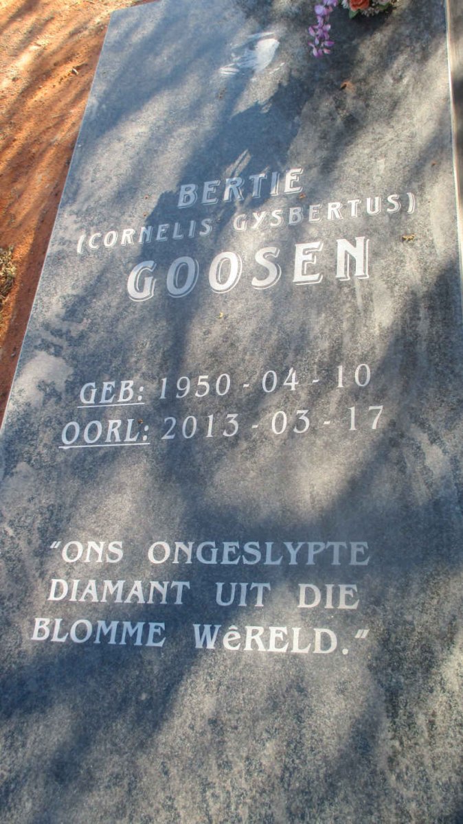 GOOSEN Cornelis Gysbertus 1950-2013