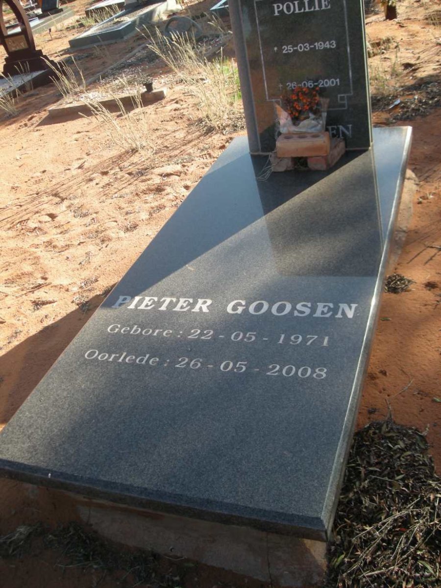 GOOSEN Pollie 1943-2001 :: GOOSEN Pieter 1971-2008