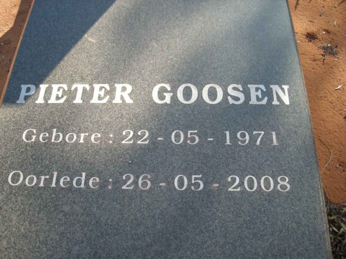 GOOSEN Pieter 1971-2008