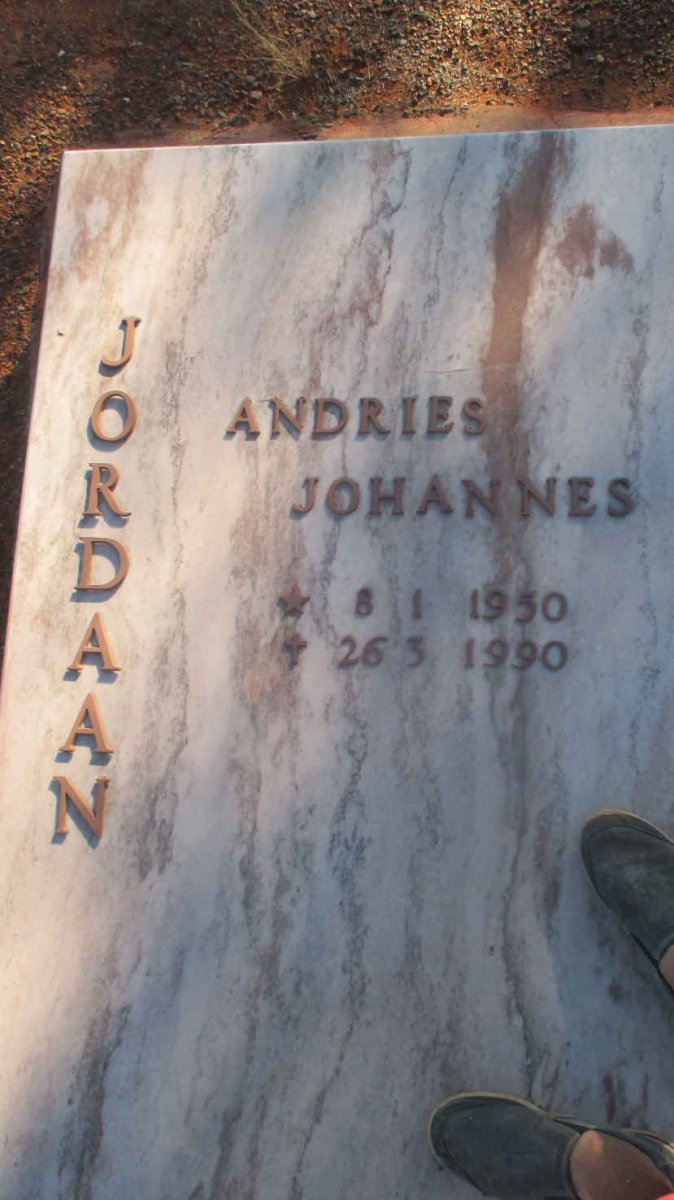 JORDAAN Andries Johannes 1950-1990