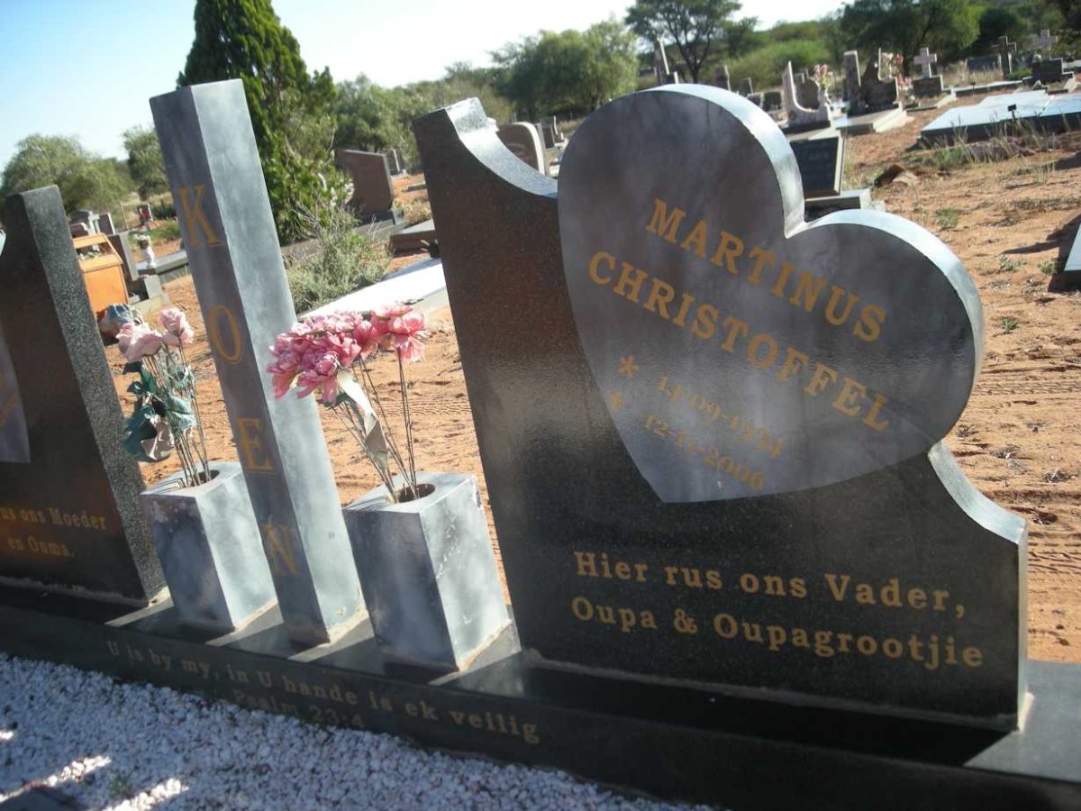 KOEN Martinus Christoffel 19?4-2006 &amp; Anna Wilhelmina 1941-1997