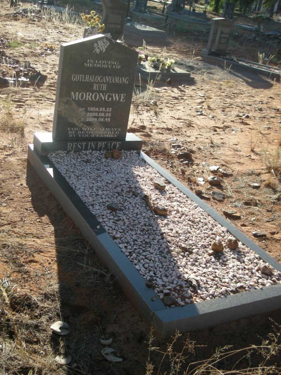 MORONGWE Gotlhaloganyamang Ruth 1954-2009