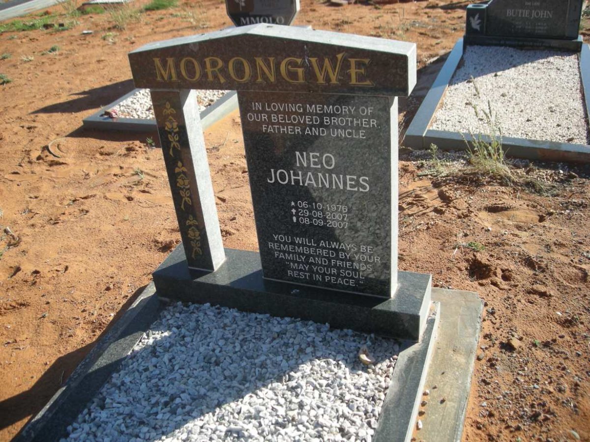 MORONGWE Neo Johannes 1976-2007