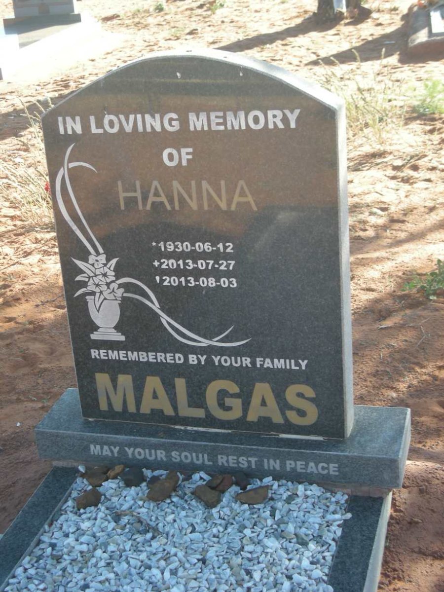MALGAS Hanna 1930-2013