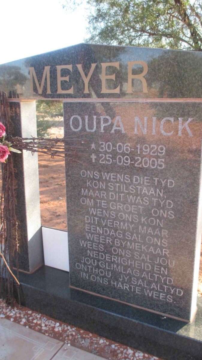 MEYER Nick 1929-2005