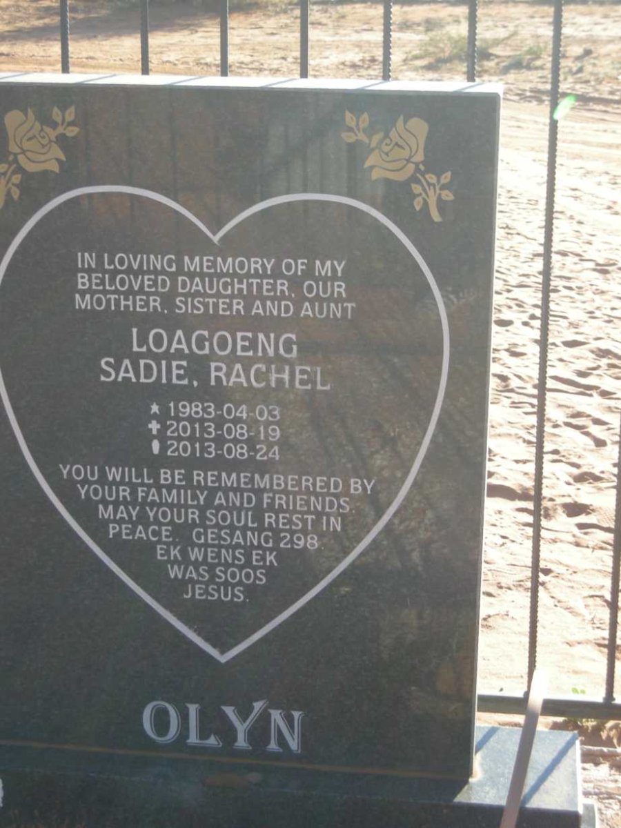 OLYN Loagoeng Sadie Rachel 1983-2013