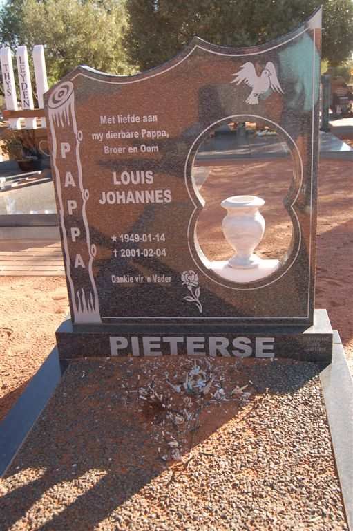 PIETERSE Louis Johannes 1949-2001
