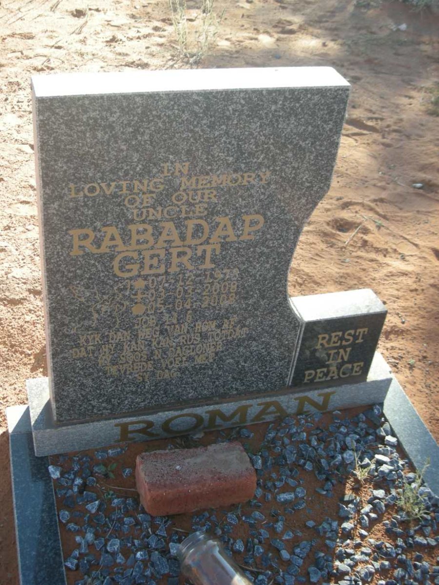ROMAN Rabadap Gert 1973-2008