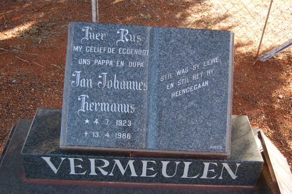 VERMEULEN Jan Johannes Hermanus 1923-1986