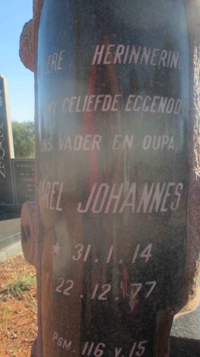 VUUREN Sarel Johannes, van 1914-1977