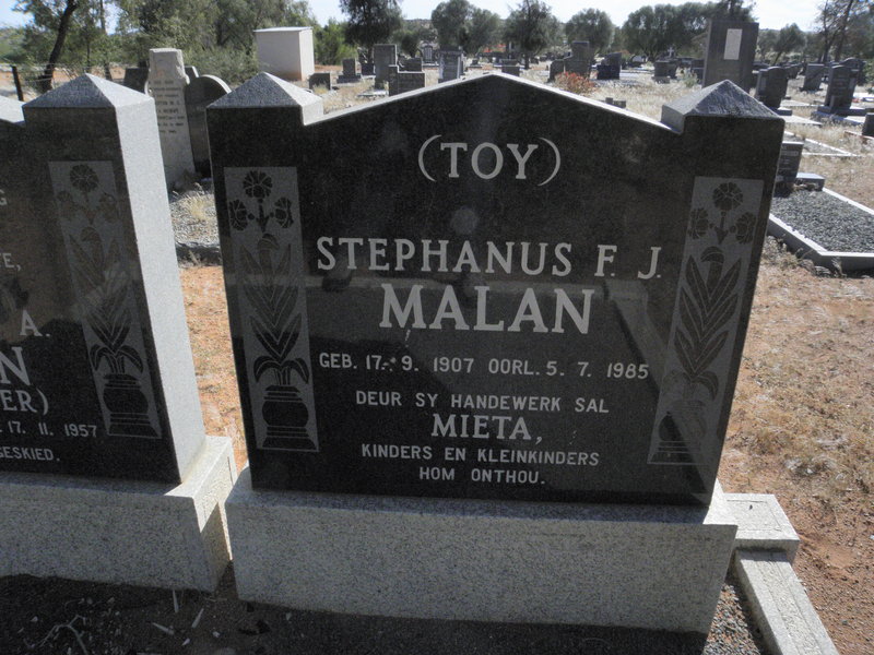 MALAN Stephanus F.J. 1907-1985