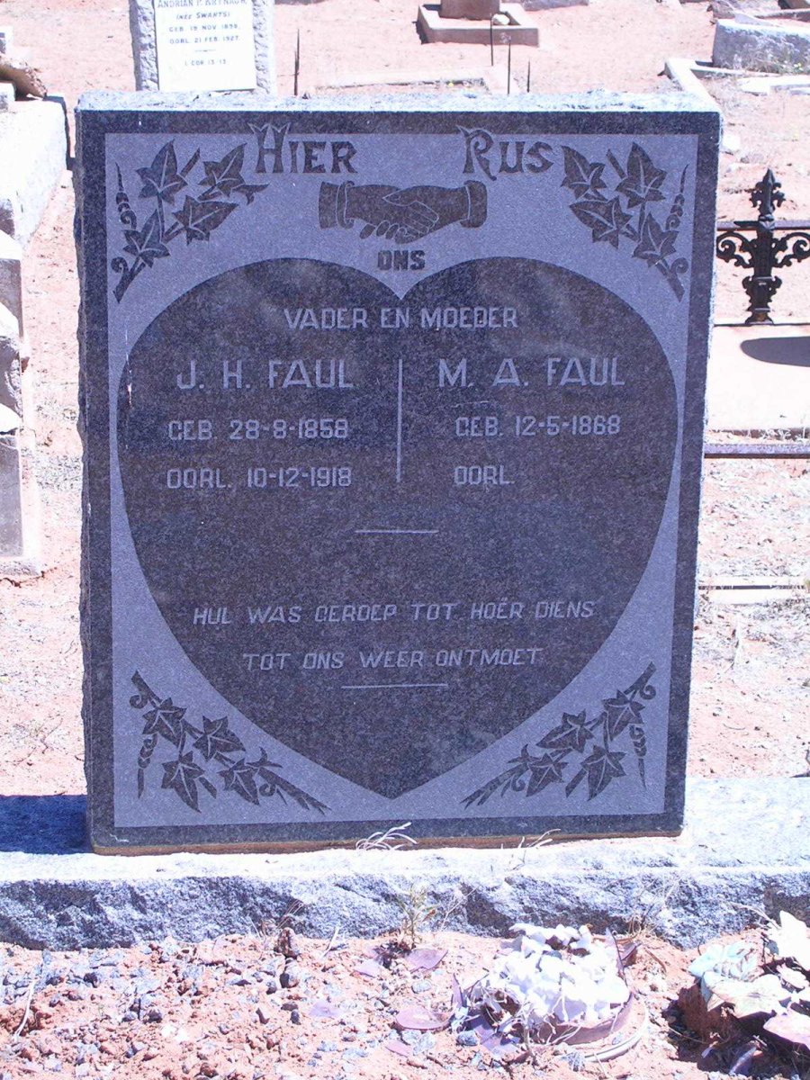 FAUL J.H.1858-1918 &amp; M.A.1868-