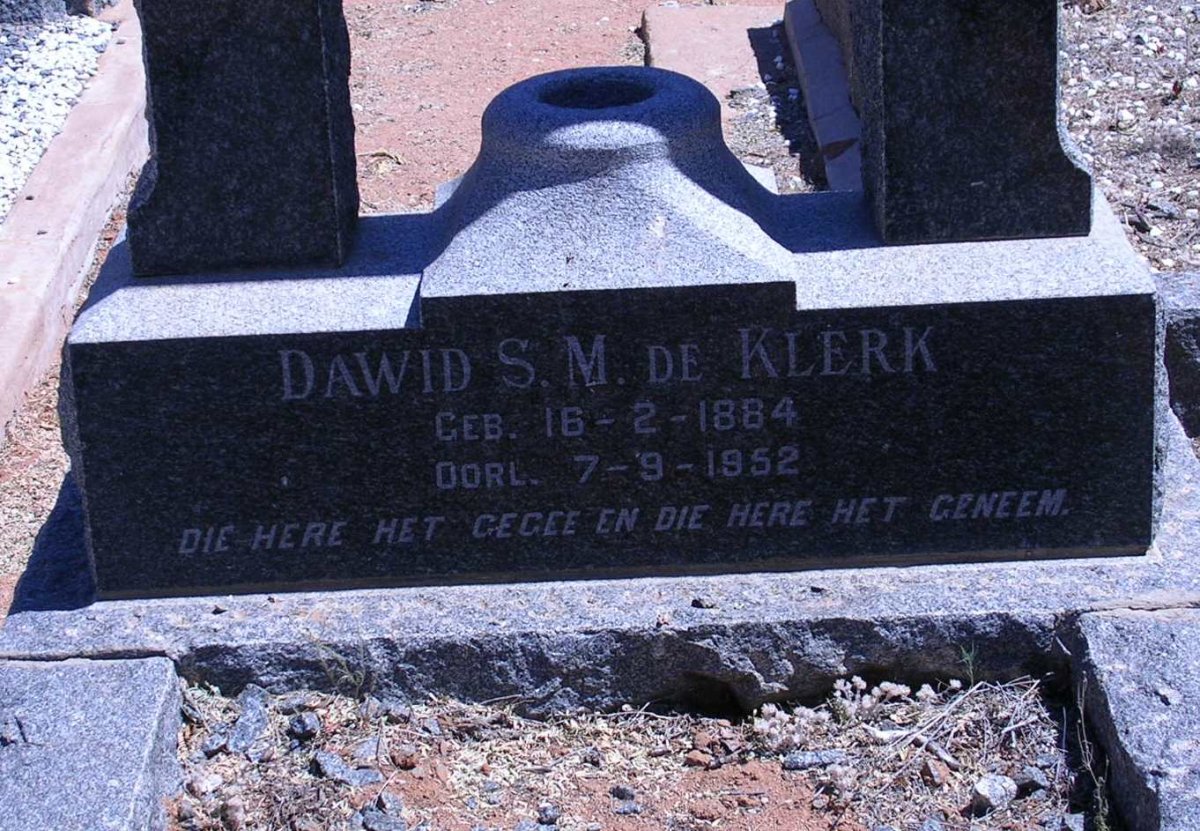 KLERK Dawid S.M., de 1884-1952