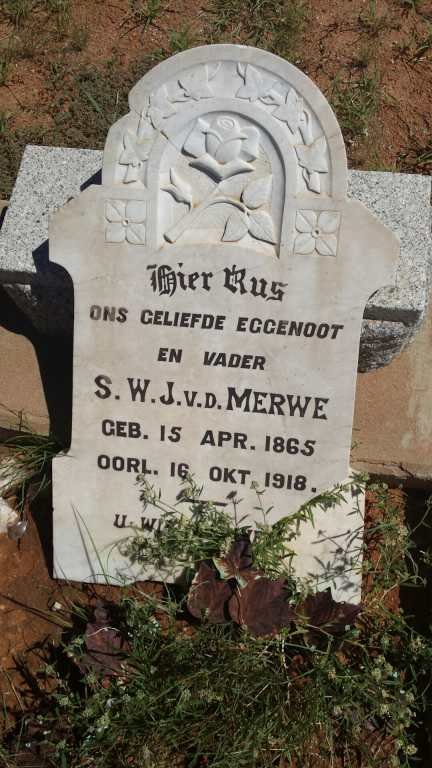 MERWE S.W.J., v.d. 1865-1918