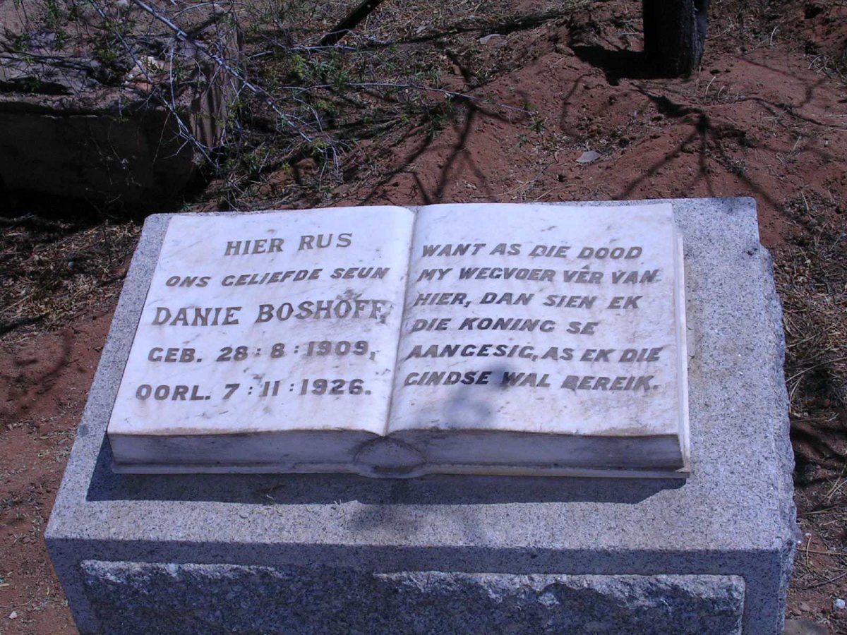 BOSHOFF Danie 1909-1926