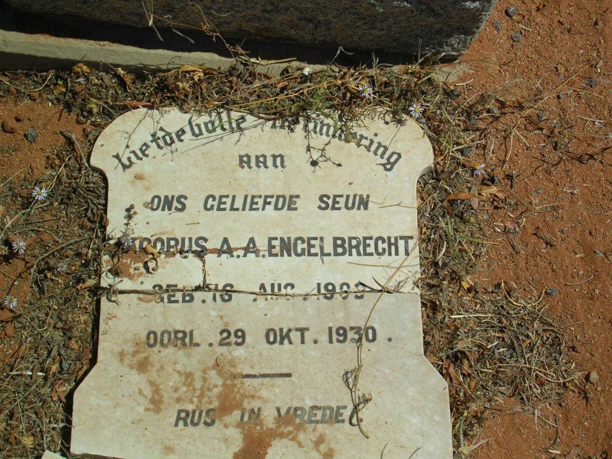 ENGELBRECHT  Jacobus A.A. 1903-1930
