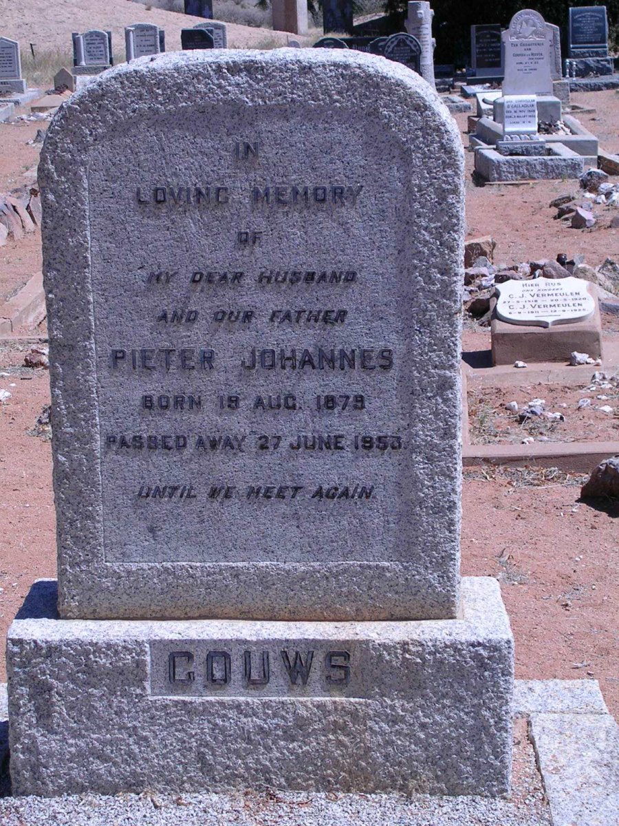 GOUWS Pieter Johannes 1879-1953