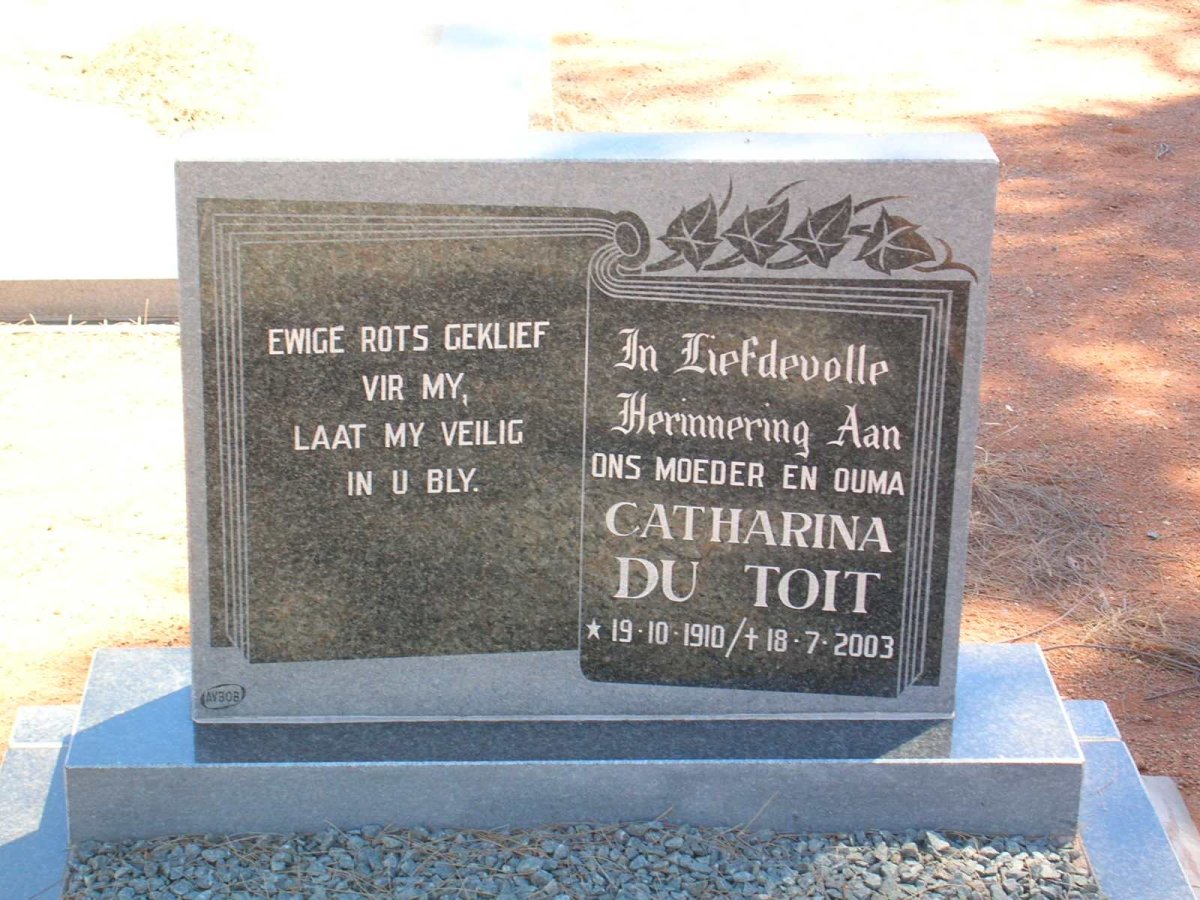 TOIT Catharina, du 1910-2003