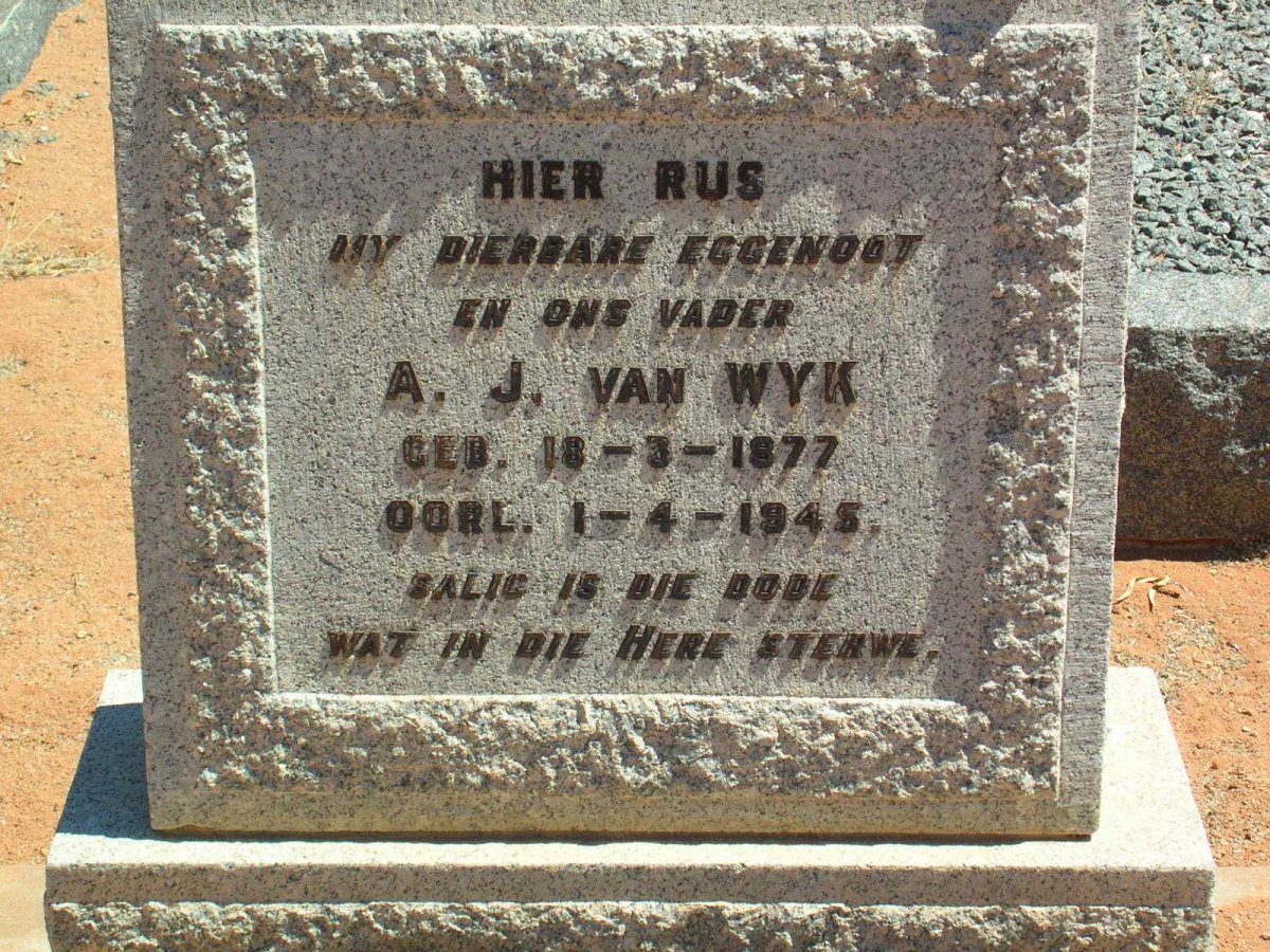 WYK A.J., van 1877-1945