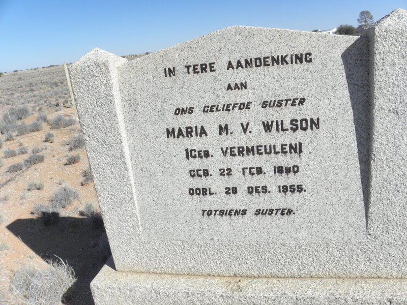 WILSON Maria M.V. nee VERMEULEN 1890-1955