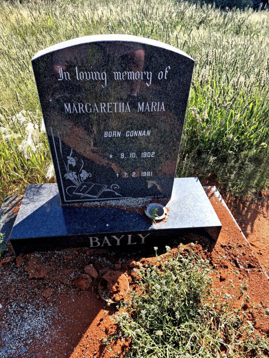 BAYLY Margaretha Maria nee CONNAN 1902-1981