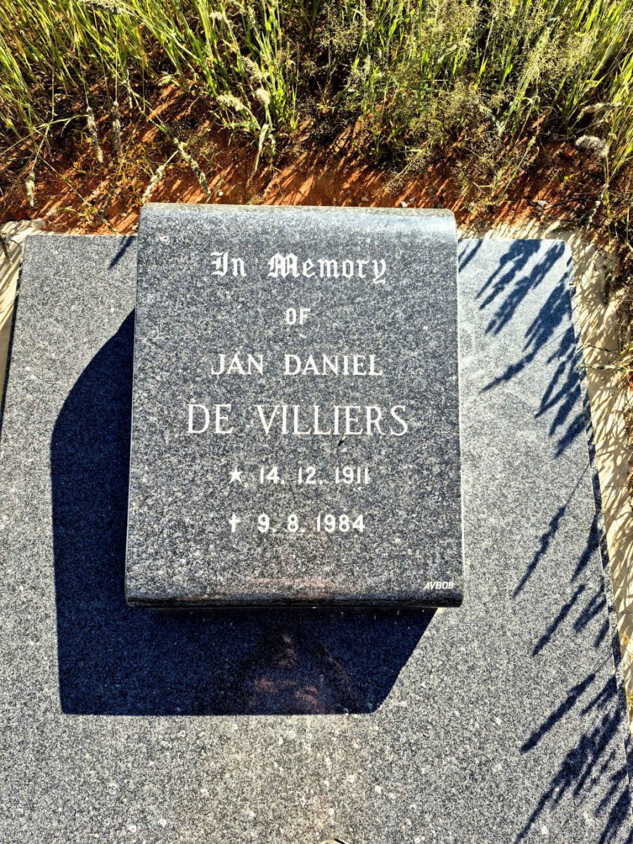 VILLIERS Jan Daniel, de 1911-1984